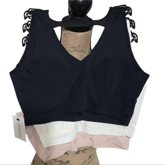 LUCKY BRAND 3pk Active Athletic Lounge Sports Laser‎ Cut bralettes Bras Plus 2X - Picture 7 of 8